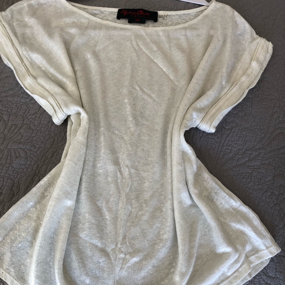 Alice & Olivia … shimmery tee